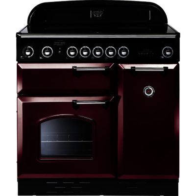 Rangemaster Classic 90 Ceramic - 84850 Electric Range Cooker in Cranberry with Chrome Trim Rangemaster Classic 90 Ceramic - 84850 Electric Range Cooker in Cranberry with Chrome Trim